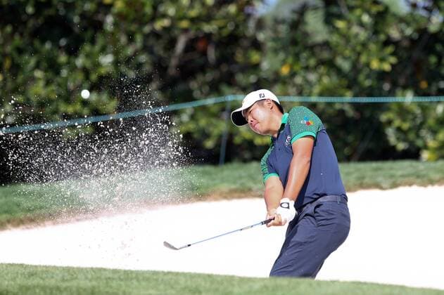March 18, 2016 - Orlando, Florida, United States - Byeong-Hun An hits out of a greenside bunker on the first green during the second round of the Arnold Palmer Invitational at Bay Hill Club & Lodge. PGA Golf Herren 2016 - Arnold Palmer Invitational - Round 2 - ZUMAw109