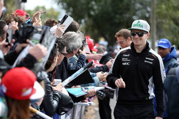 Australian Grand Prix, Melbourne 17 - 20 March 2016 19.03.2016 - Nico Hulkenberg (GER) Sahara Force India F1 VJM09 