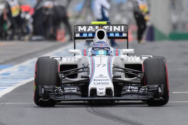 March 19, 2016: Valtteri Bottas (FIN) 77 from the Williams Martini Racing team leaving the pits for qualifying at the 2016 Australian Formula One Grand Prix at Albert Park, Melbourne, Australia. Formula One 2016: Australia Day 3 - ZUMAc04_