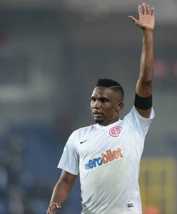 Turkey Spor Toto Superlig match between Besiktas and Antalyaspor in Istanbul , Turkey , March 19 , 2016. Pictured: Samuel Etoo 9 of Antalyaspor. 