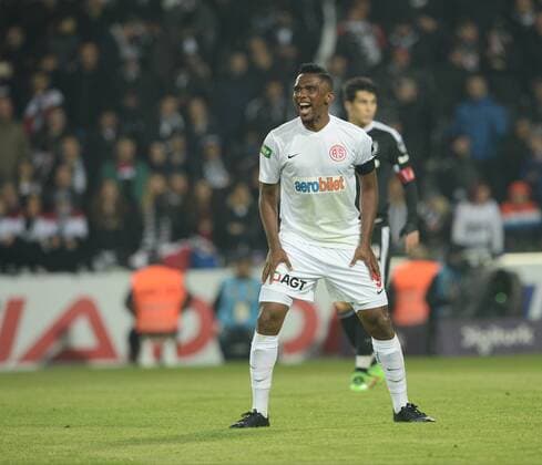 Turkey Spor Toto Superlig match between Besiktas and Antalyaspor in Istanbul , Turkey , March 19 , 2016. Pictured: Samuel Etoo 9 of Antalyaspor. 