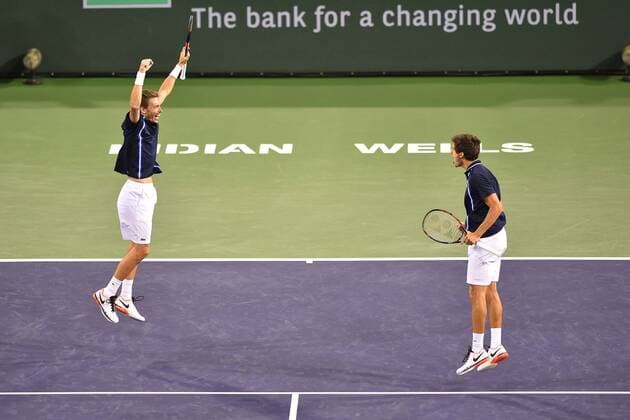 Pierre Hugues Herbert and Nicolas Mahut wins the double - TENNIS, Indian Wells 2016 - 19 03 2016 TennisMagazine Panoramic 