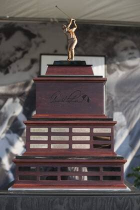March 19, 2016: The trophy was on display during the third round of the Arnold Palmer Invitational in Orlando, FL. (Photograph by Roy K. Miller Icon Sportswire) GOLF: MAR 19 PGA Golf Herren - Arnold Palmer Invitational presented by MasterCard - Third Round Icon160319091 EDITORIAL USE ONLY
