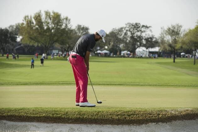 March 19, 2016: Jamie Lovemark sinks his putt on 1 during the third round of the Arnold Palmer Invitational in Orlando, FL. (Photograph by Roy K. Miller Icon Sportswire) GOLF: MAR 19 PGA Golf Herren - Arnold Palmer Invitational presented by MasterCard - Third Round Icon160319093 EDITORIAL USE ONLY