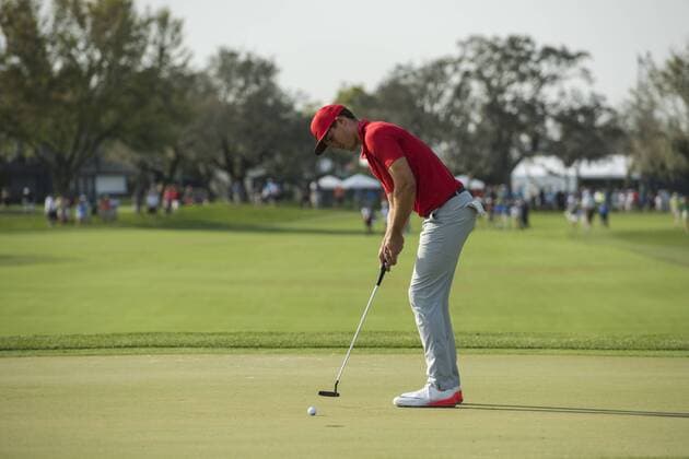 March 19, 2016: Troy Merritt sinks his putt on 1 during the third round of the Arnold Palmer Invitational in Orlando, FL. (Photograph by Roy K. Miller Icon Sportswire) GOLF: MAR 19 PGA Golf Herren - Arnold Palmer Invitational presented by MasterCard - Third Round Icon160319095 EDITORIAL USE ONLY