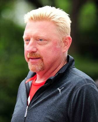SHENZHEN, CHINA - MARCH 19: (CHINA OUT) Boris Becker visits Shenzhen as he declares to open his first tennis college globally in China together with the Mission Hills on March 19, 2016 in Shenzhen, Guangdong Province of China.  CFP481439149 