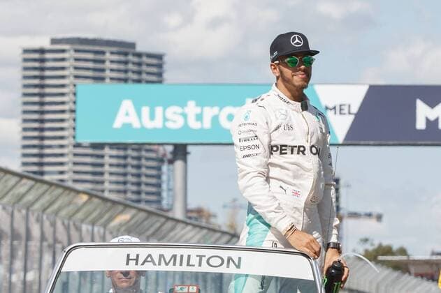 March 20, 2016: Lewis Hamilton (GBR) 44 from the Mercedes AMG Petronas team at the drivers parade prior to the 2016 Australian Formula One Grand Prix at Albert Park, Melbourne, Australia. Formula One 2016: Australia - Race - ZUMAc04_