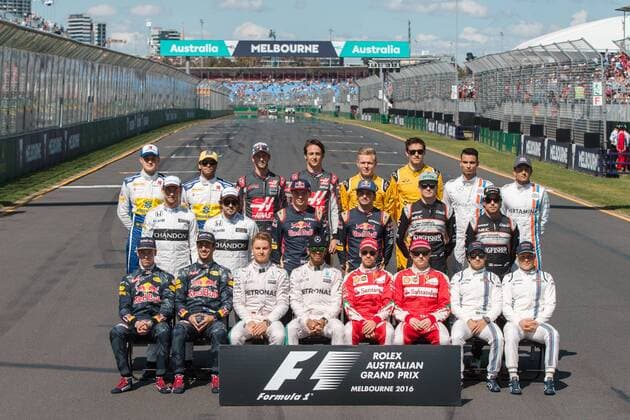 March 20, 2016: The drivers season photograph at the 2016 Australian Formula One Grand Prix at Albert Park, Melbourne, Australia. Formula One 2016: Australia - Race - ZUMAc04_