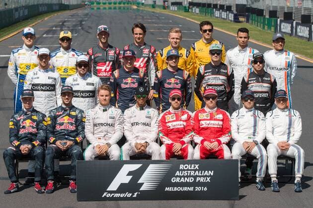 March 20, 2016: The drivers season photograph at the 2016 Australian Formula One Grand Prix at Albert Park, Melbourne, Australia. Formula One 2016: Australia - Race - ZUMAc04_