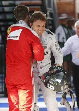 Motorsports: FIA Formula One World Championship WM Weltmeisterschaft 2016, Grand Prix of Australia, 5 Sebastian Vettel (GER, Scuderia Ferrari), 6 Nico Rosberg (GER, Mercedes AMG Petronas Formula One Team), xHOCHxZWEIx