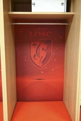 Umkleidekabine - Stadionansichten, Stade Pierre Mauroy, Heimstätte Lille OSC - Frankreich, Ligue 1 - 19 03 2016 GwendolineLeGoff Panoramic 