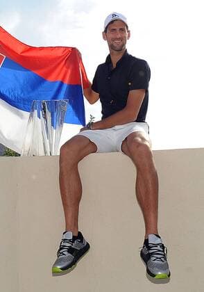 20 Mar. 2016: Novak Djokovic (SRB) posses for photo with the winners trophy after Djokovic defeated Milos Raonic (CAN) 6-2, 6-0 to become the 2016 BNP Paribas Open Champion in a tournament played at the Indian Wells Tennis Garden in Indian Wells, CA. (Photo By John Cordes Icon Sportswire) TENNIS: MAR 20 BNP Paribas Open Icon506160320080 EDITORIAL USE ONLY