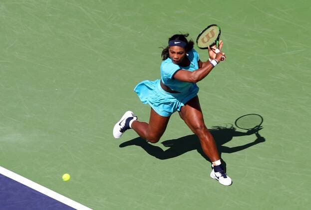 March 20, 2016: Serena Williams returns a shot against Victoria Azarenka of Belarus during the women s final of the 2016 BNP Paribas Open at Indian Wells Tennis Garden in Indian Wells, California. TENNIS 2016: BNP Paribas Open MAR 20 - ZUMAcb8_