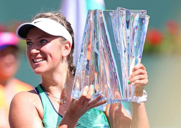 March 20, 2016: Victoria Azarenka of Belarus with the winners trophy after defeating Serena Williams during the women s final of the 2016 BNP Paribas Open at Indian Wells Tennis Garden in Indian Wells, California. TENNIS 2016: BNP Paribas Open MAR 20 - ZUMAcb8_