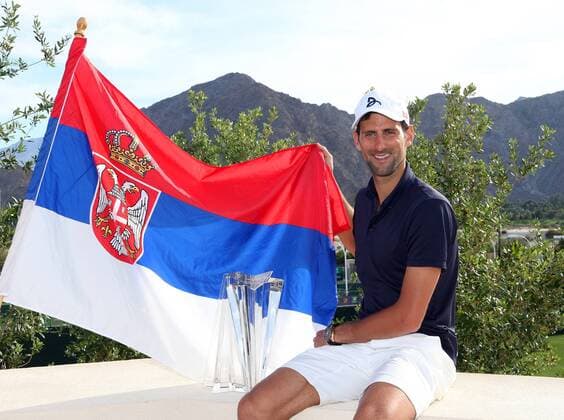 March 20, 2016: Novak Djokovic of Serbia poses with the winner s trophy after defeating Milos Raonic of Canada during the mens final of the 2016 BNP Paribas Open at Indian Wells Tennis Garden in Indian Wells, California. TENNIS 2016: BNP Paribas Open MAR 20 - ZUMAcb8_