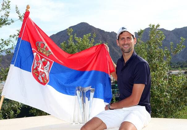 March 20, 2016: Novak Djokovic of Serbia poses with the winner s trophy after defeating Milos Raonic of Canada during the mens final of the 2016 BNP Paribas Open at Indian Wells Tennis Garden in Indian Wells, California. TENNIS 2016: BNP Paribas Open MAR 20 - ZUMAcb8_