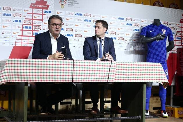 Ante Cacic press conference PK Pressekonferenz 21.03.2016., Zagreb - Press Conference of the coach of Croatian national football team Ante Cacic where they presented a new football jerseys.  SanjinxStrukic PIXSELL