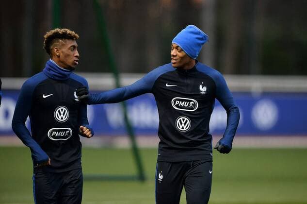 Kingsley Coman (fra) - Anthony Martial (fra) FOOTBALL : Training Nationalteam Frankreich - 21 03 2016 AnthonyBIBARD FEP Panoramic 