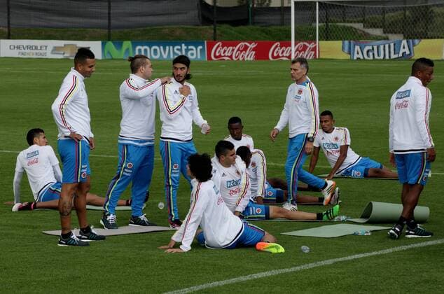 Fußball, Länderspiel, Training Nationalteam Kolumbien Colombia national soccer team players participate in a training session prior to the Russia 2018 qualifying matches before Bolivia and Ecuador in Bogota, Colombia, 21 March 2016. EFE Leonardo Munoz COLOMBIA NATIONAL SOCCER TEAM TRAINING SESSION !ACHTUNG: NUR REDAKTIONELLE NUTZUNG!  BOG003 20160322-635942088308179208
