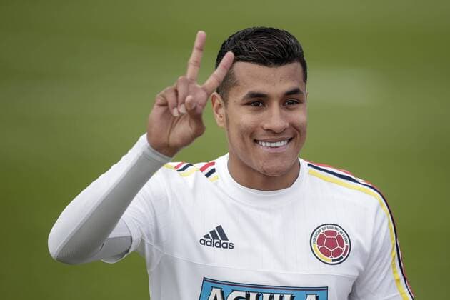 Fußball, Länderspiel, Training Nationalteam Kolumbien Jeison Murillo of Colombia s national team Nationalteam takes part in a training session in Bogota, Colombia, on March 21, 2016. Colombia s national team will face Bolivia on March 24 in a qualifier match for 2018 FIFA World Cup WM Weltmeisterschaft Fussball Russia. Jhon Paz) (vf) (sp) (SP)COLOMBIA-BOGOTA-SOCCER-NATIONAL TEAM e Jhonpaz 