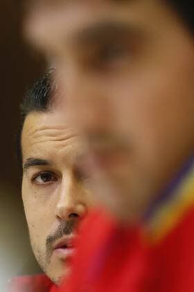 Füßball, Länderspiel, Nationalteam Spanien Pk Spain s National soccer team player Pedro attends a press conference PK Pressekonferenz held at Las Rozas sports complex in the outside of Madrid, Spain, 22 March 2016. Spain will play two friendly matches against Italy on 24 March 2016 and against Romania on 27 March. Spain s press conference !ACHTUNG: NUR REDAKTIONELLE NUTZUNG!  GRA220 20160322-635942530324145829