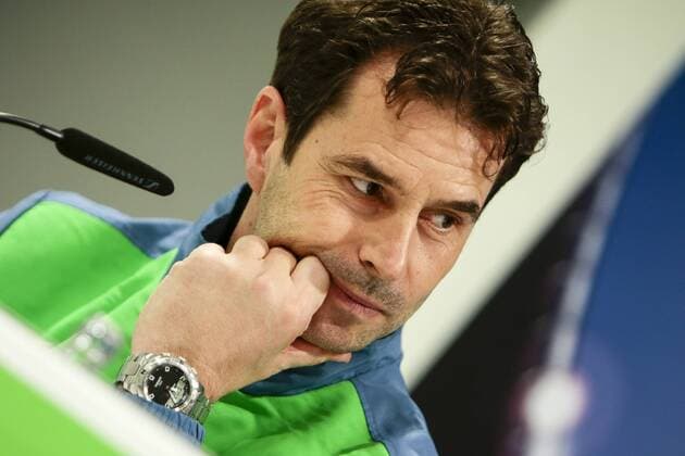 Fußball, UWCL, Training und PK VfL Wolfsburg; Cheftrainer Ralf Kellermann (Wolfsburg) Portrait, Porträt, Einzelbild.. xtgx