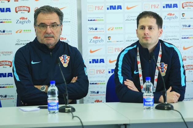 Fußball, PK Nationalteam Kroatien press conference PK Pressekonferenz of Croatia Football team ahead of their friendly match against Israel 22.03.2016., Osijek, Croatia - Croatia head coach Ante Cacic and Spokesman of Croatian Football Federation Tomislav Pacak attends a press conference ahead of their friendly match against Israel.  DavorxJavorovic PIXSELL