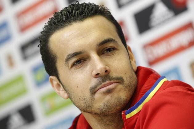 Pedro Rodriguez in press conference PK Pressekonferenz during Spanish national football team stage. March 22,2016.  (2016032217)
