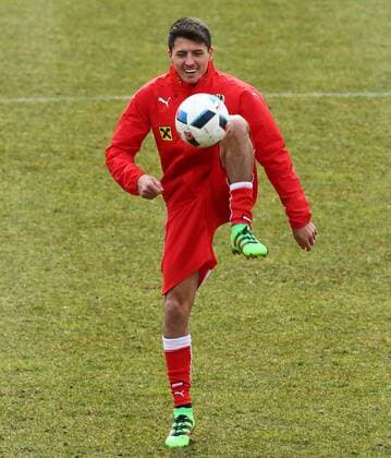 Fußball, Training Nationalteam Österreich SOCCER - AUT vs ALB, test match, preview STEGERSBACH,AUSTRIA,23.MAR.16 - SOCCER - OEFB international match Länderspiel Austria vs Albania, friendly match, preview, training team AUT. Image shows Zlatko Junuzovic (AUT). GEPAxpictures xChristianxOrt