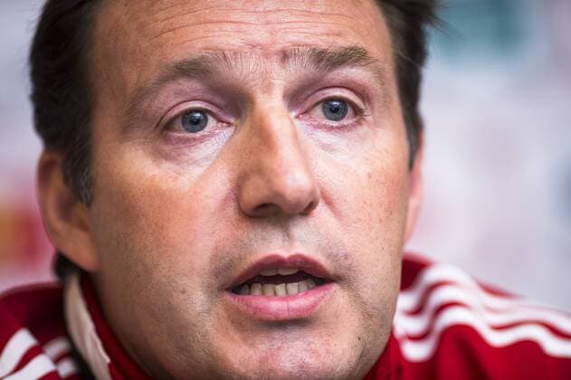 Belgium s head coach Marc Wilmots pictured during a press conference PK Pressekonferenz of Belgian national soccer team Red Devils, Wednesday 23 March 2016, in Brussels. The Red Devils will play a friendly game against Portugal on 29 March, in Portugal, and ,not in Belgium, after Brussels terrorists attacks. The game is a preparation for the upcoming Euro2016. LAURIExDIEFFEMBACQ  x04819398x