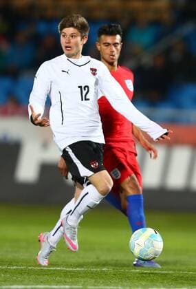 SOCCER - U18, AUT vs ENG, test match WIENER NEUSTADT,AUSTRIA,23.MAR.16 - SOCCER - OEFB Under-18 international match Länderspiel Austria vs England, friendly match. Image shows Oliver Filip (AUT). GEPAxpictures xCh.xKelemen