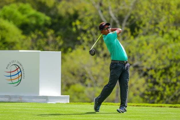 23 MAR 2016: Thongchai Jaidee watches his tee shot on number 3 during the World Golf Championships - Dell Match Play Round 1 at the Austin Country Club Austin, Texas. (Photo by Ken Murray Icon Sportswire) GOLF: MAR 23 PGA Golf Herren - World Golf Championships-Dell Match Play - Round 1 Icon1603231013 EDITORIAL USE ONLY