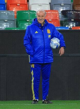 Fußball, Training Nationalteam Spanien in Udine Spanish national soccer team coach Vicente del Bosque participates in a training session at the Friuli stadium in Udine, Itlay, 23 March 2016, where theam will face Italy tomorrow during a firendly match. SPANISH NATIONAL SOCCER TEAM TRAINING SESSION !ACHTUNG: NUR REDAKTIONELLE NUTZUNG!  UDI006 20160323-635943629420795911