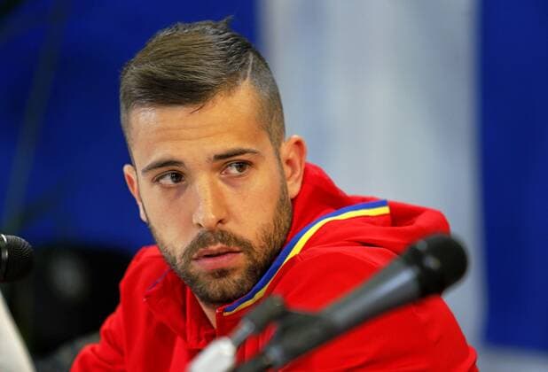 Fußball, PK Nationalteam Spanien Morata and Jordi Alba at press conference PK Pressekonferenz before the Spain friendly against Italy. xPABLOGARCIAx 