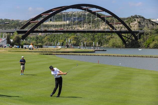 World Golf Championship in Austin 23 MAR 2016: Jimmy Walker hits his second shot on number 13 during the World Golf Championships - Dell Match Play Round 1 at the Austin Country Club Austin, Texas. (Photo by Ken Murray Icon Sportswire) GOLF: MAR 23 PGA Golf Herren - World Golf Championships-Dell Match Play - Round 1 Icon1603231048 EDITORIAL USE ONLY