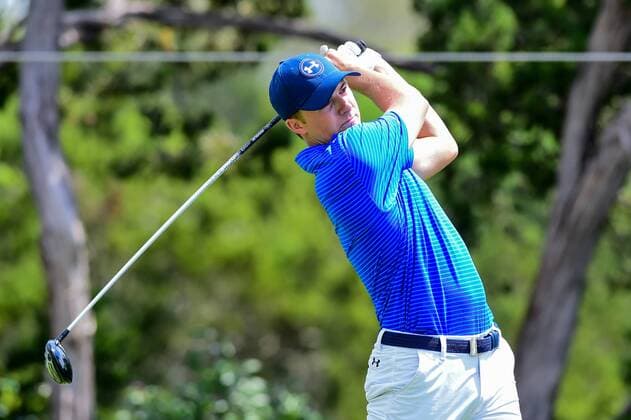 World Golf Championship in Austin 23 MAR 2016: Jordan Spieth watches his tee shot on number 2 during the World Golf Championships - Dell Match Play Round 1 at the Austin Country Club Austin, Texas. (Photo by Ken Murray Icon Sportswire) GOLF: MAR 23 PGA Golf Herren - World Golf Championships-Dell Match Play - Round 1 Icon1603231028 EDITORIAL USE ONLY