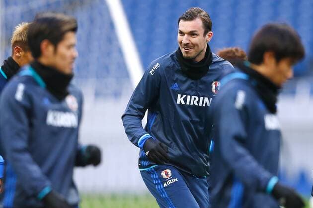 Fußball, WM-Quali, Training Nationalteam Japan Mike Havenaar (JPN), MARCH 23, 2016 - Football Soccer : Japan training session ahead of the FIFA World Cup WM Weltmeisterschaft Fussball Russia 2018 Asian Qualifier Second Round match agansit Afghanistan at Saitama Stadium 2002 in Saitama, Japan. Noxthirdxpartyxsales  (ipha019877)