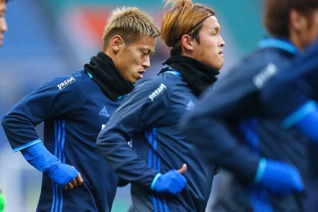 Fußball, WM-Quali, Training Nationalteam Japan Keisuke Honda (JPN), MARCH 23, 2016 - Football Soccer : Japan training session ahead of the FIFA World Cup WM Weltmeisterschaft Fussball Russia 2018 Asian Qualifier Second Round match agansit Afghanistan at Saitama Stadium 2002 in Saitama, Japan. Noxthirdxpartyxsales  (ipha019911)