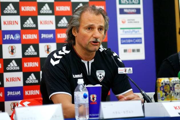 Fußball, WM-Quali, PK Nationalteam Afghanistan Peter Segrt (AFG), MARCH 23, 2016 - Football Soccer : Afghanistan press conference PK Pressekonferenz ahead of the FIFA World Cup WM Weltmeisterschaft Fussball Russia 2018 Asian Qualifier Second Round match agansit Japan at Saitama Stadium 2002 in Saitama, Japan. Noxthirdxpartyxsales  (ipha019925)