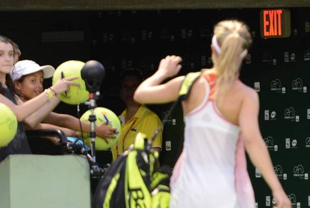 March 23, 2016 - Miami, Florida, United States - GENIE BOUCHARD after her match vs. L. Hradecka at the Miami Open. Tennis 2016 - Miami Open - Day 3 - ZUMAl132