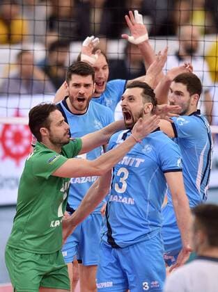 Teodor SALPAROV Salparow Alexander Aleksander BUTKO Matthew John ANDERSON 2016.03.24 Lodz Men volleyball 2016 CEV DenizBank Volleyball Champions League PGE Skra Belchatow - Zenit Kazan Teodor SALPAROV Salparow Alexander Aleksander BUTKO Matthew John ANDERSON  20160324LUK096