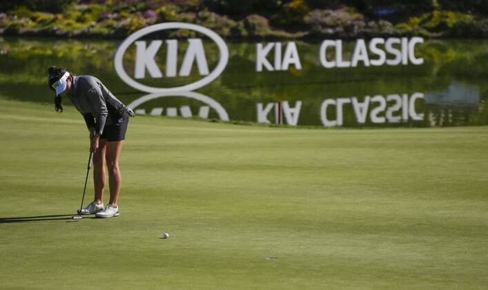 March 24, 2016: Gerina Piller during the first round of the Kia Classic at Aviara Golf Club in Carlsbad, California. LPGA Golf Damen 2016: Kia Classic MAR 24 - ZUMAc04_