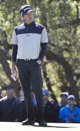 March 24, 2016 - Austin, TX, USA - Bubba Watson misses a birdie putt on the 7th hole against Emiliano Grillo during second-round pool play action in the World Golf Championships Dell Match Play tournament at Austin Country Club in Austin, Texas, on Thursday, March 24, 2016. World Golf Championships Dell Match Play tournament - ZUMAm67_