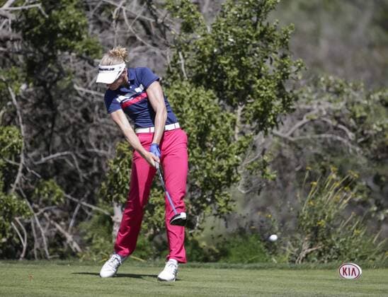 March 24, 2016: Ryann O Toole tees off on the 8th hole during the first round of the Kia Classic at Aviara Golf Club in Carlsbad, California. LPGA Golf Damen 2016: Kia Classic MAR 24 - ZUMAc04_