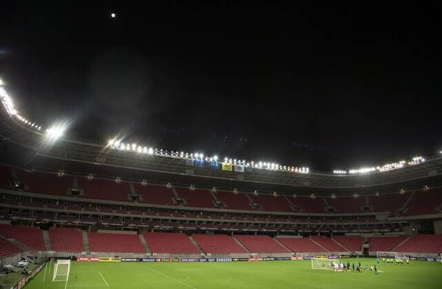 Treino da Selecao Brasileira de Futebol RECIFE, PE - 24 03 2016: TRAINING SOCCER BRAZILIAN SELECTION - Overview of Arena during training of the Brazilian soccer team in the Arena Pernambuco to reconhecimendo lawn one day before the match against Uruguay in qualifying World Cup 2018 Russia . (Photo: Marcelo Machado de Melo FotoArena)  MarceloxMachadoxdexMelo