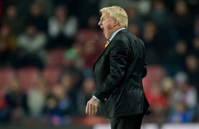 24. Maerz 2016: Prag (Stadion Letna), Fussball Testspiel: Tschechien - Schottland: Trainer Gordon Strachan (Schottland).