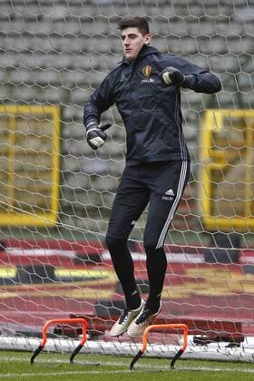 Fußball, Nationalteam Belgien Training Courtois Thibaut FOOTBALL : Belgique - Entrainement - UEFA EURO EM Europameisterschaft Fussball 2016 - Amical - 25 03 2016 PhotoNews Panoramic 