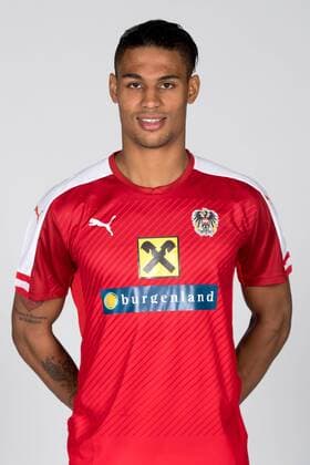 SOCCER - OEFB, team photo shoot OBERWART,AUSTRIA,22.MAR.16 - SOCCER - OEFB, Oesterreichischer Fussball-Bund, team photo shooting. Image shows Rubin Okotie (AUT). Picture shot with a Canon EOS-1D X Mark II sample. GEPAxpictures xChristianxWalgram
