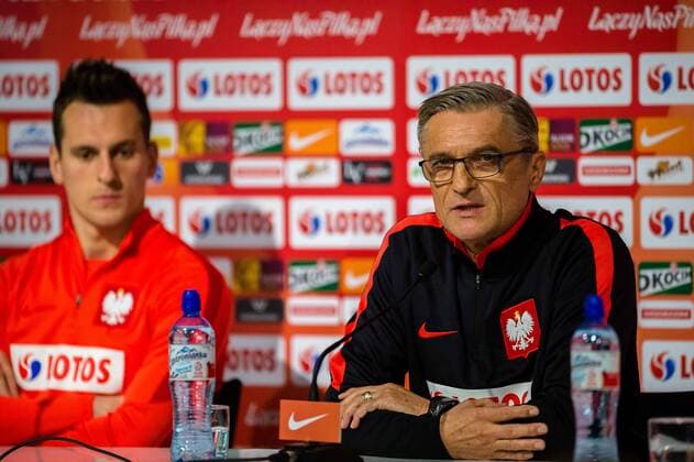Fußball, Nationalteam Polen PK Polska Wroclaw 25.03.2016 Adam Nawalka - press conference PK Pressekonferenz Poland --- Newspix.pl  160325_1SB7415