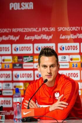 Fußball, Nationalteam Polen PK Polska Wroclaw 25.03.2016 Arkadiusz Milik - press conference PK Pressekonferenz Poland --- Newspix.pl  160325_1SB7441